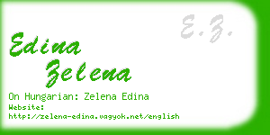 edina zelena business card